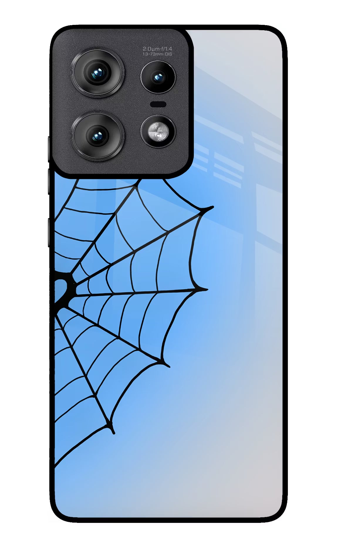 Blue Web Moto Edge 50 Pro 5G Glass Case