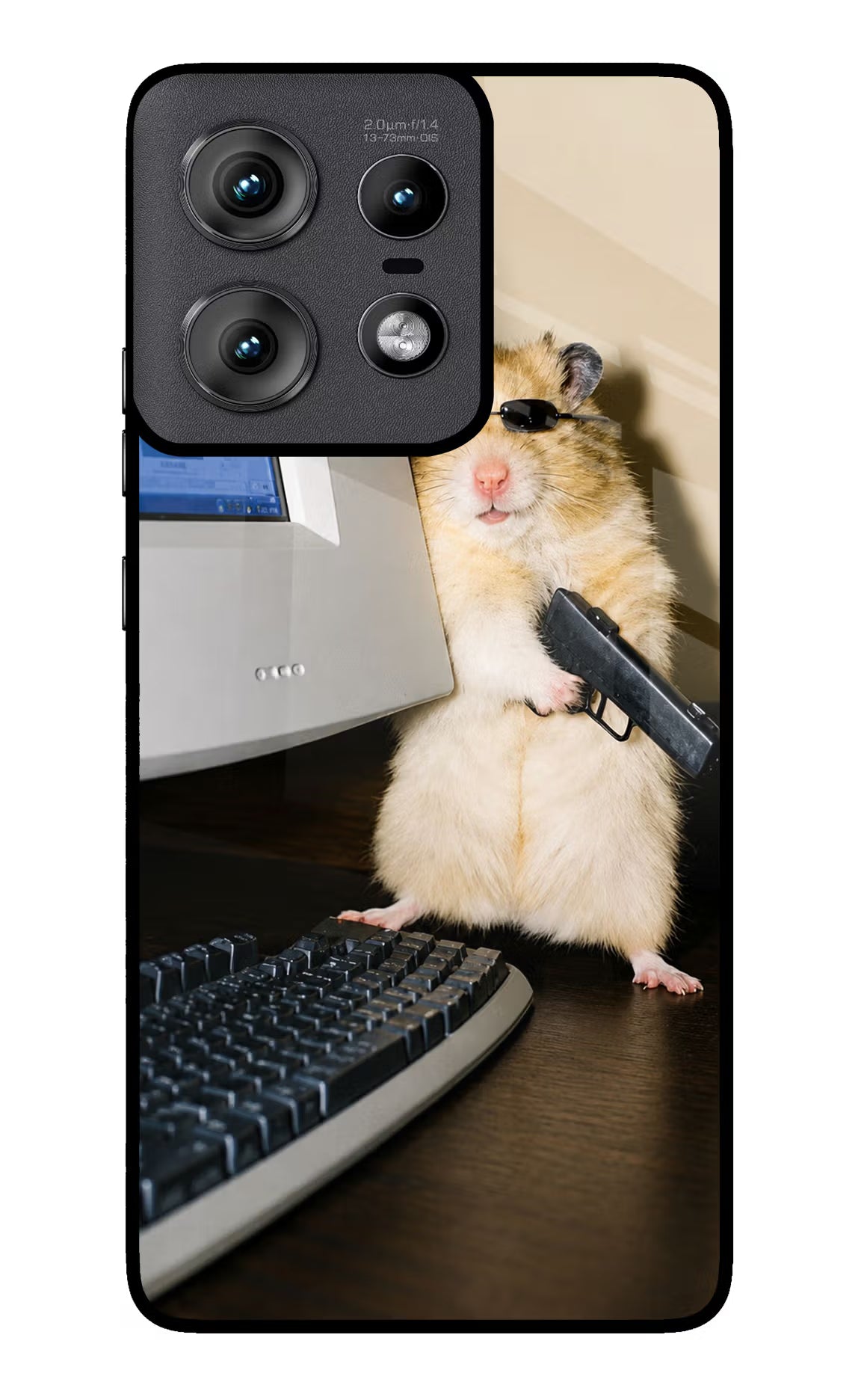 Hacker Hamster Moto Edge 50 Pro 5G Glass Case