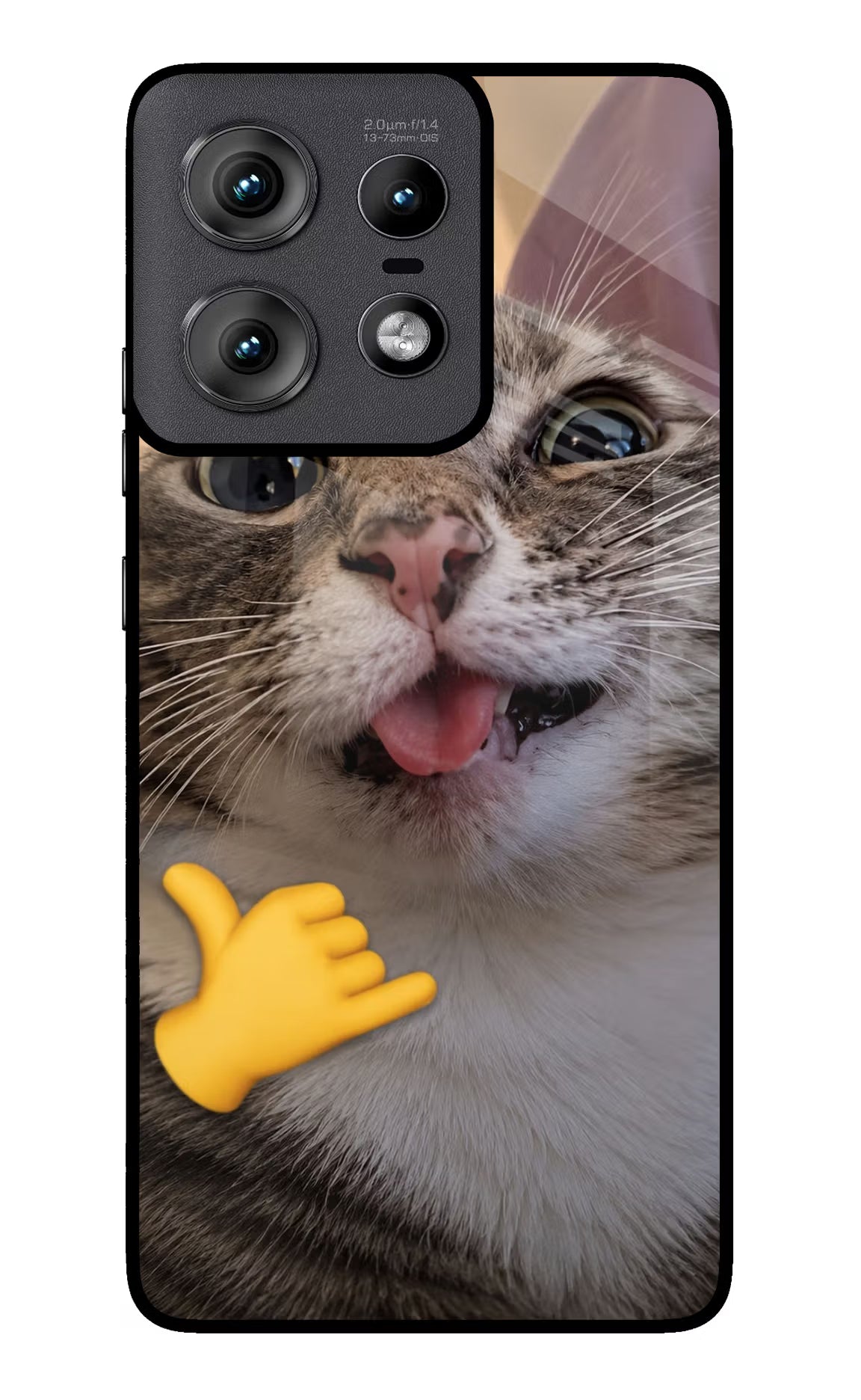 Silly Cat Call Moto Edge 50 Pro 5G Glass Case
