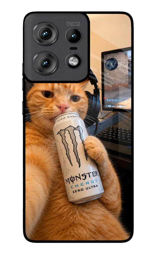 Gamer Cat Energy Moto Edge 50 Pro 5G Glass Case