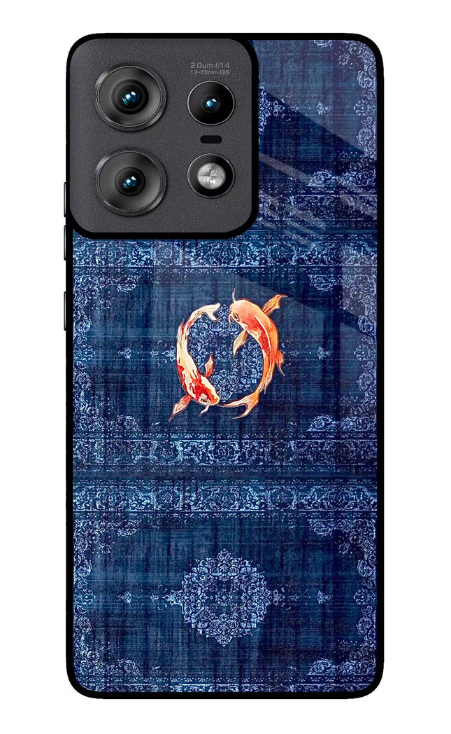 Koi Blue Moto Edge 50 Pro 5G Glass Case