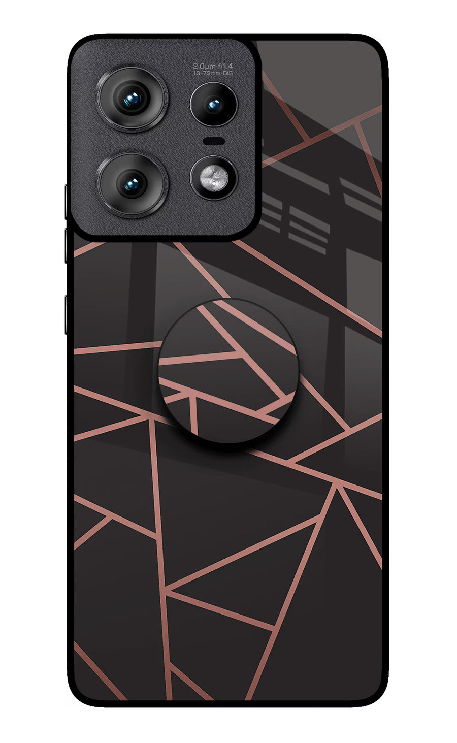 Geometric Pattern Moto Edge 50 Pro 5G Pop Case, Metal case
