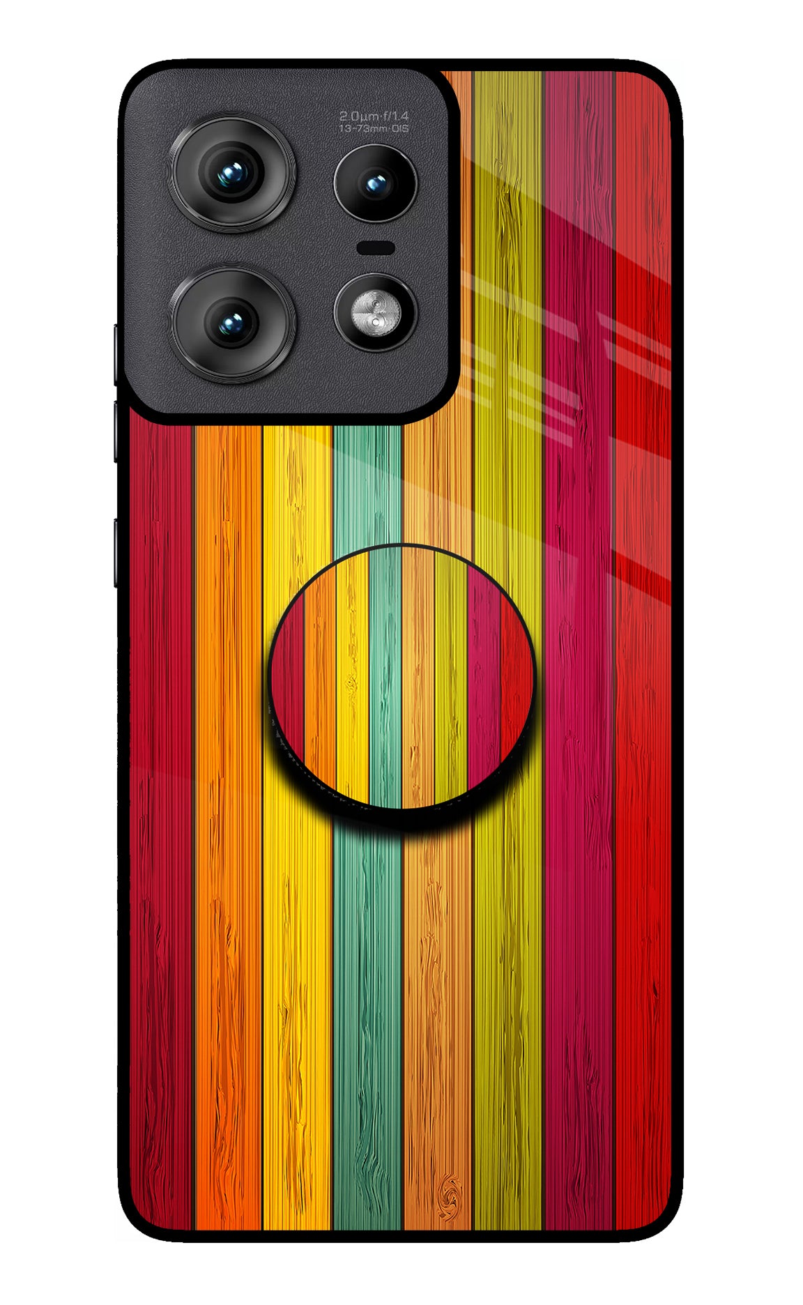 Multicolor Wooden Moto Edge 50 Pro 5G Pop Case