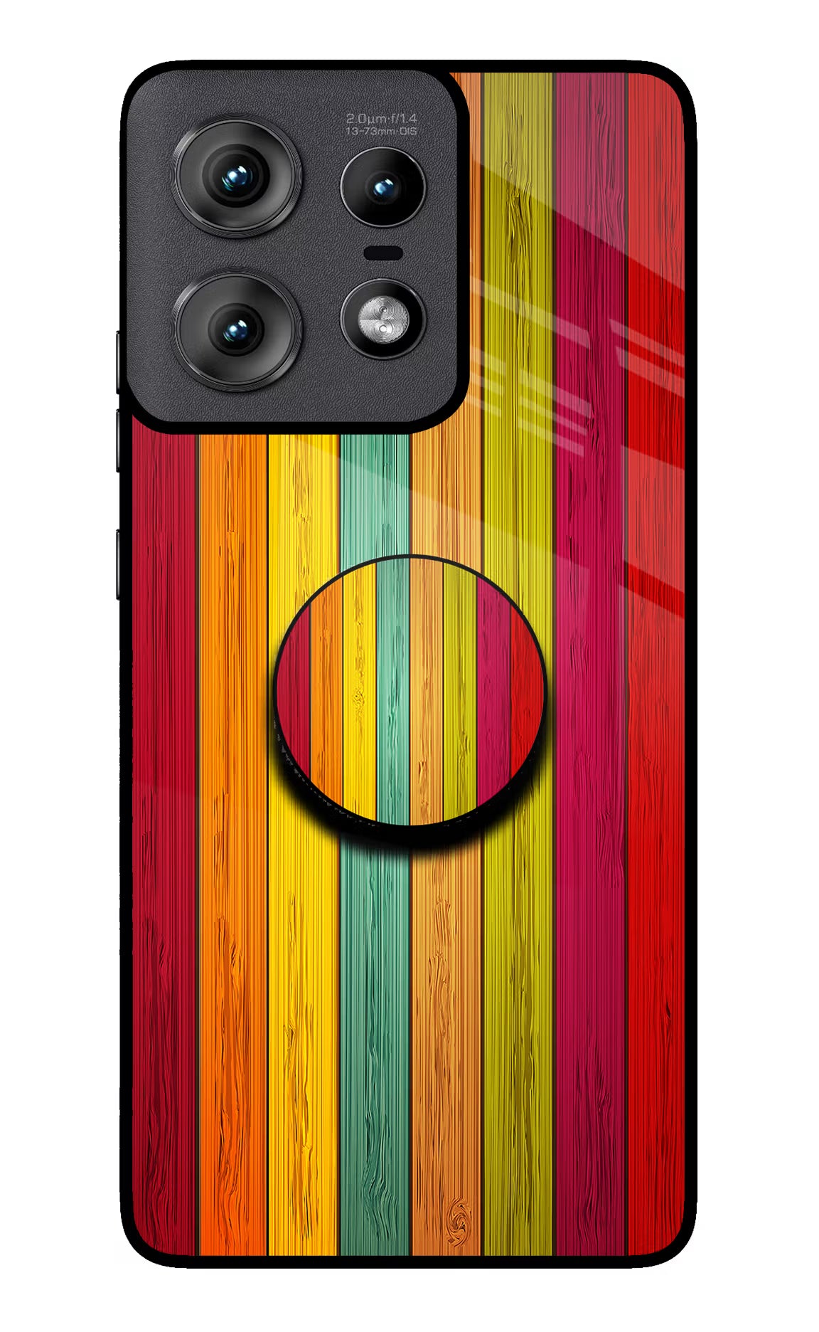 Multicolor Wooden Moto Edge 50 Pro 5G Pop Case by Casekaro