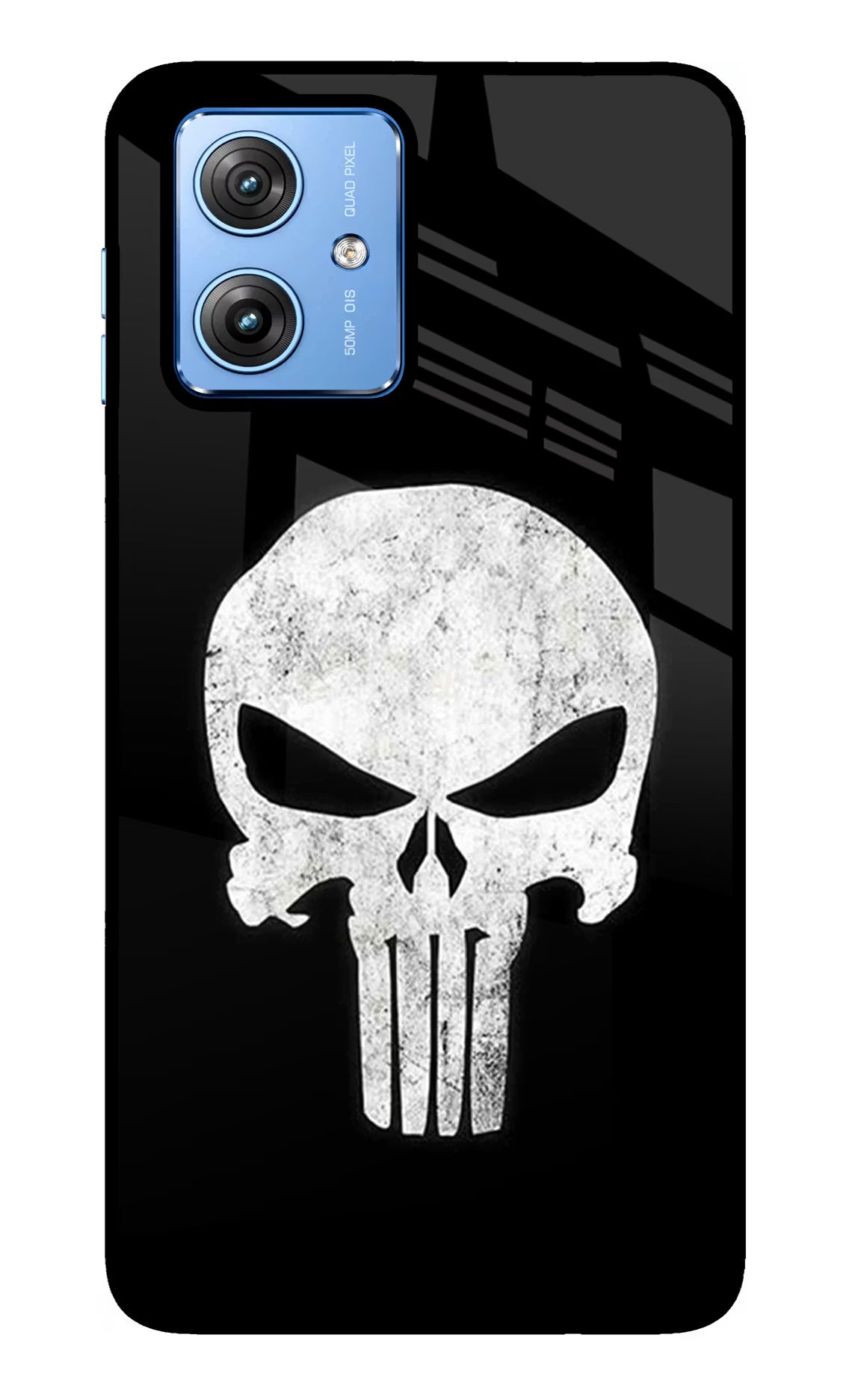 Punisher Skull Moto G64 5G Glass Case Back Cover by Casekaro