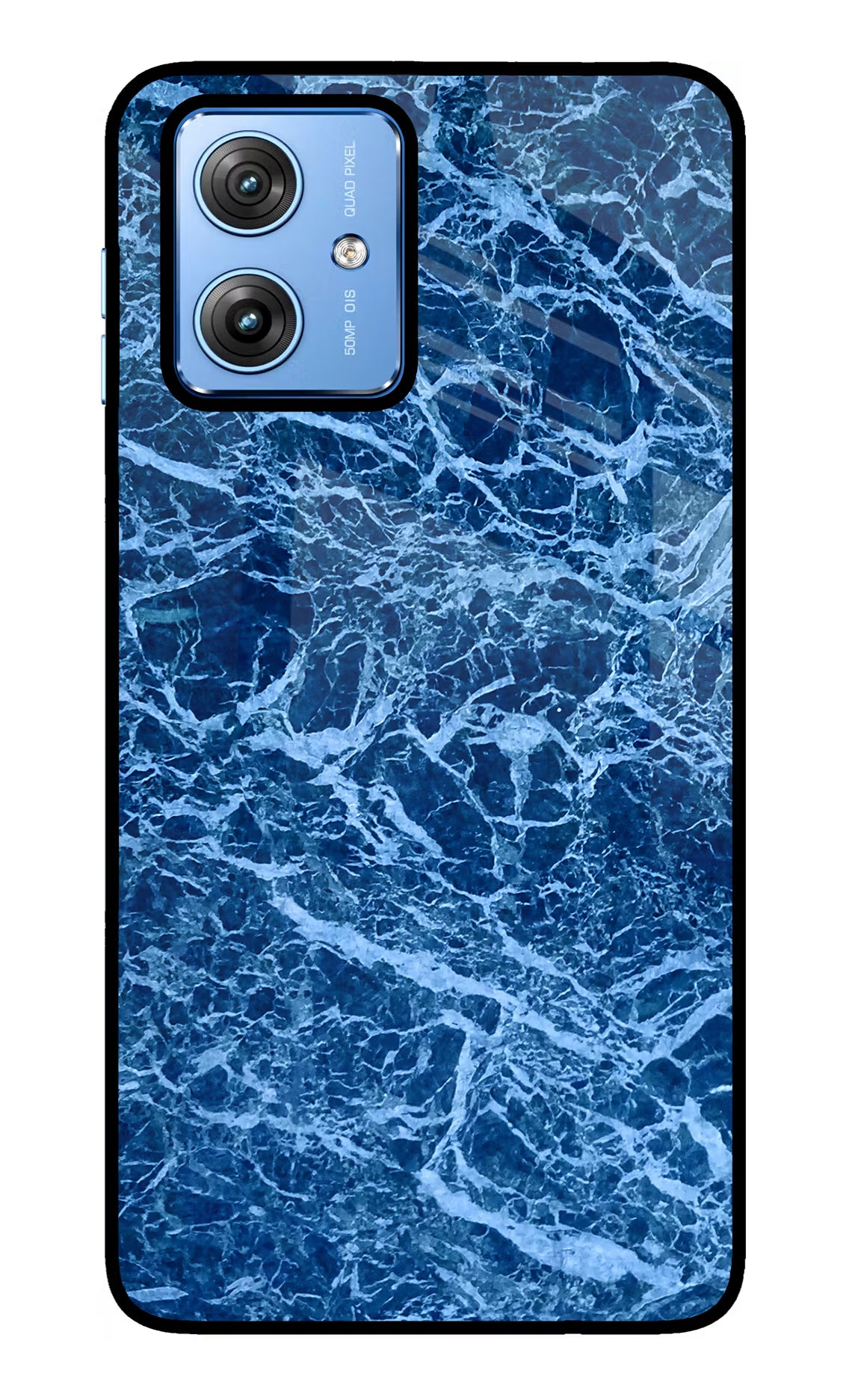 Blue Marble Moto G64 5G Glass Case Back Cover by Casekaro