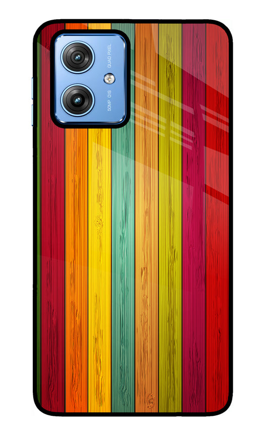 Multicolor Wooden Moto G64 5G Glass Case