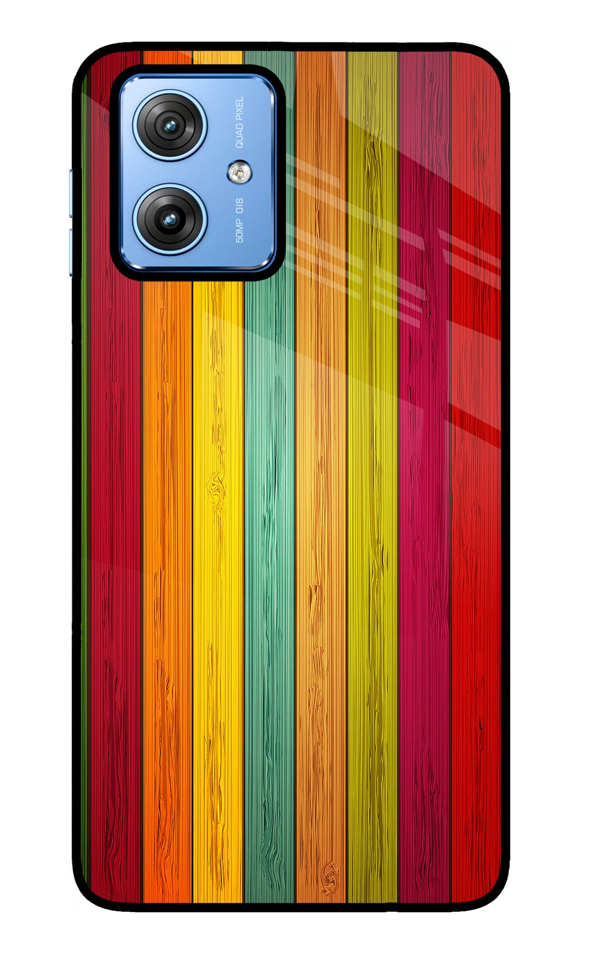 Multicolor Wooden Moto G64 5G Back Cover