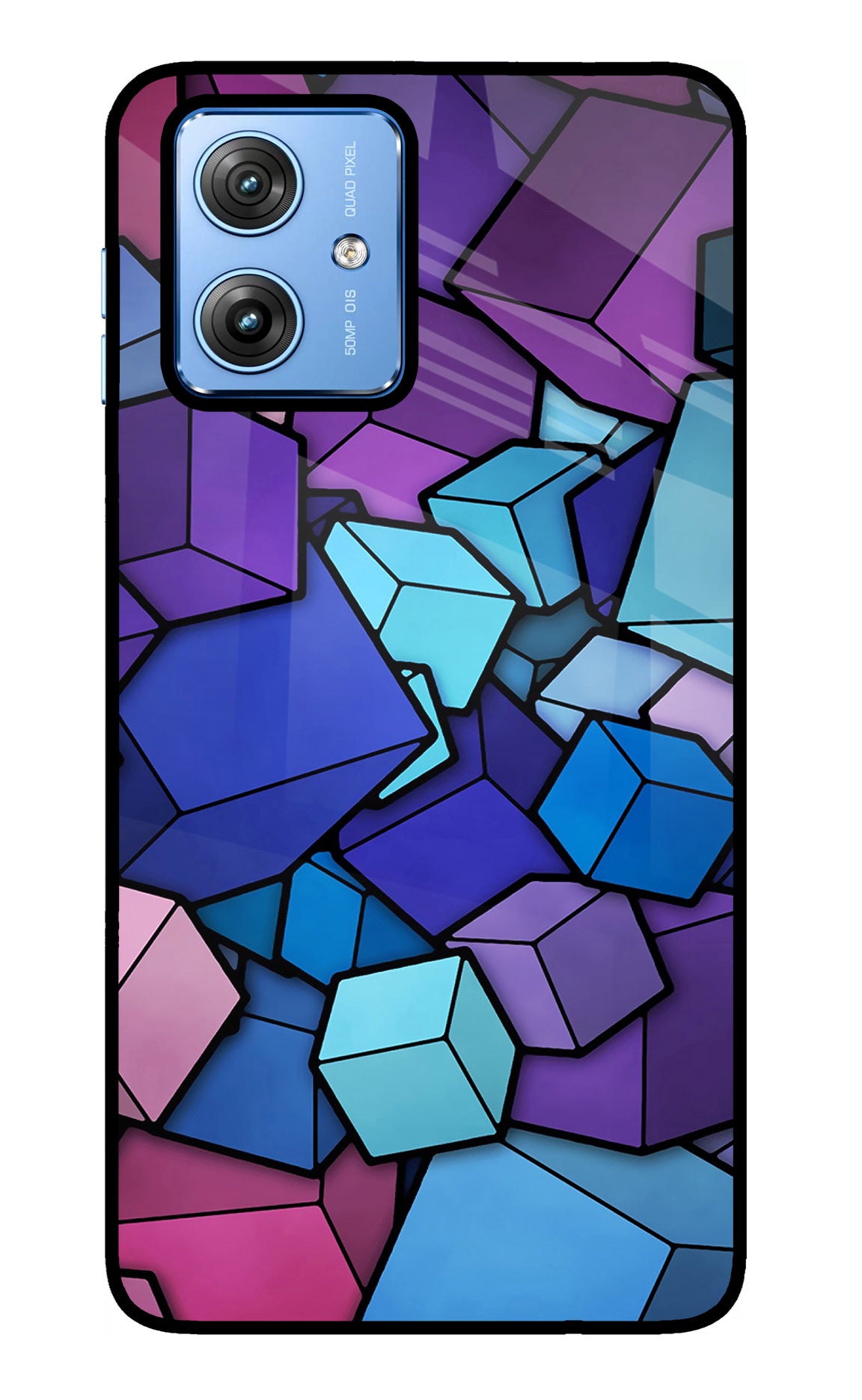 Cubic Abstract Moto G64 5G Glass Case