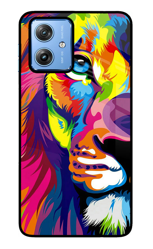 Lion Half Face Moto G64 5G Glass Case