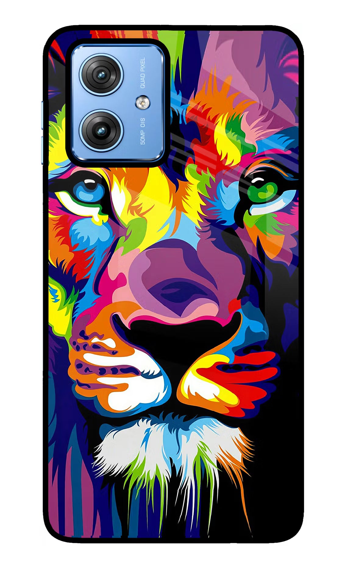 Lion Moto G64 5G Glass Case Back Cover by Casekaro