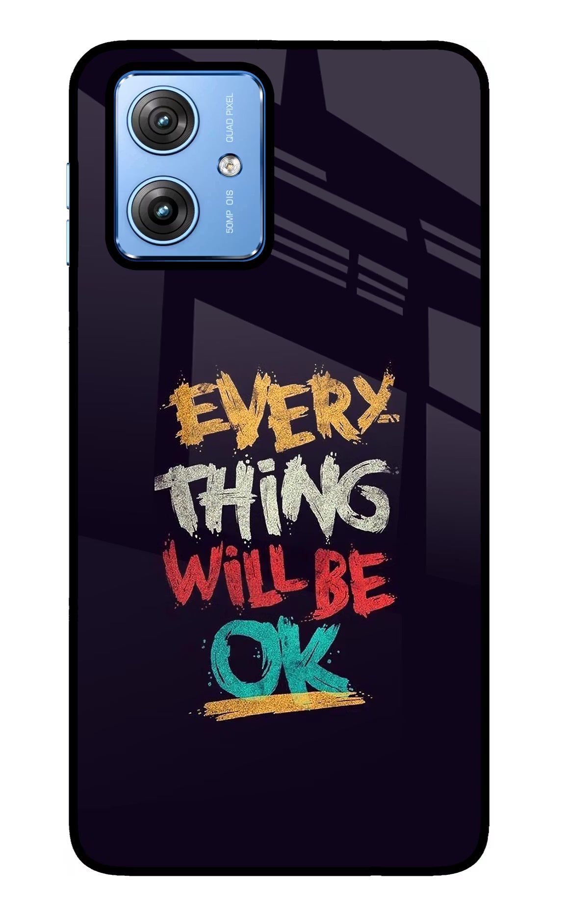 Everything Will Be Ok Moto G64 5G Glass Case Back Cover by Casekaro