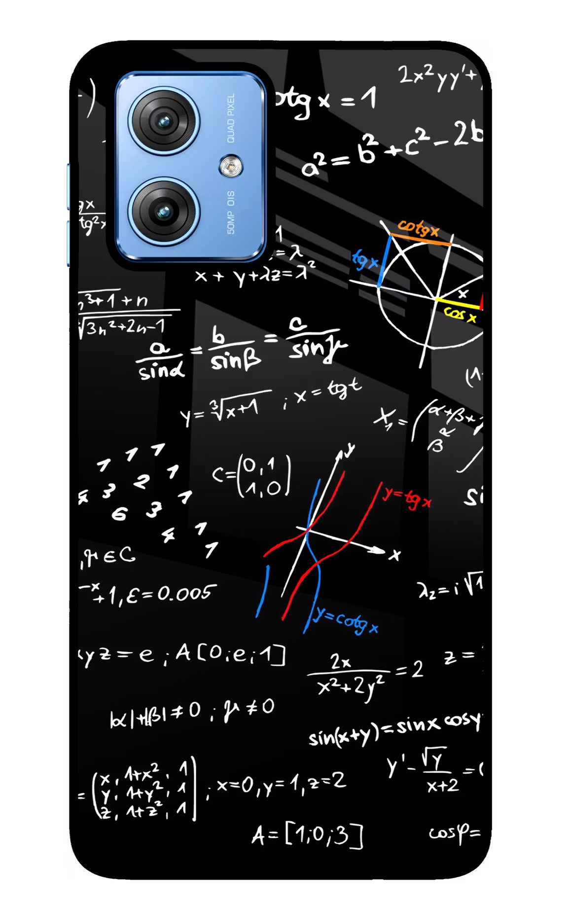 Mathematics Formula Moto G64 5G Glass Case Back Cover by Casekaro