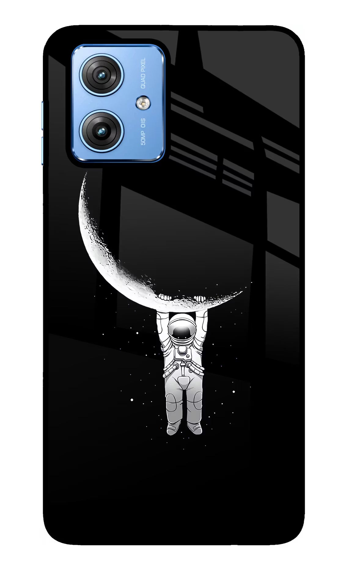Moon Space Moto G64 5G Glass Case Back Cover by Casekaro