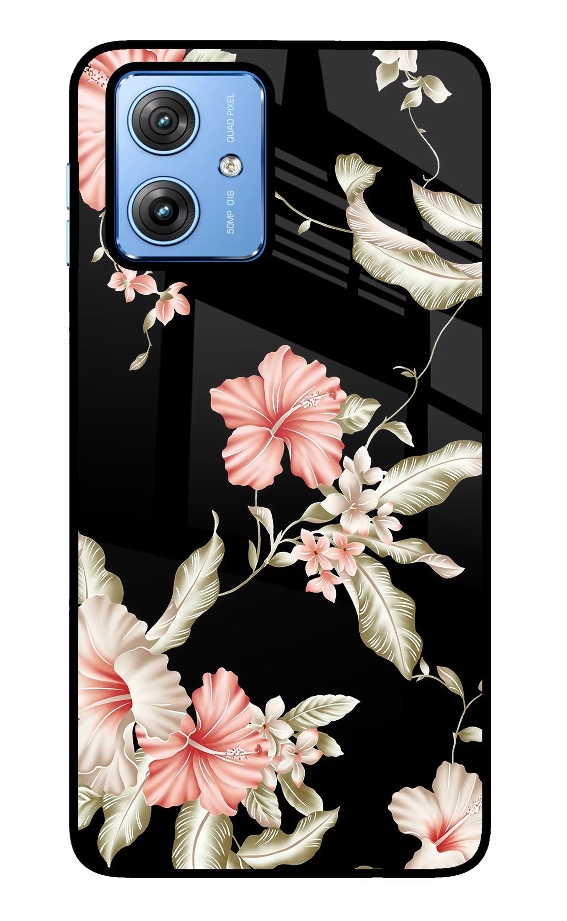Flowers Moto G64 5G Glass Case Back Cover by Casekaro