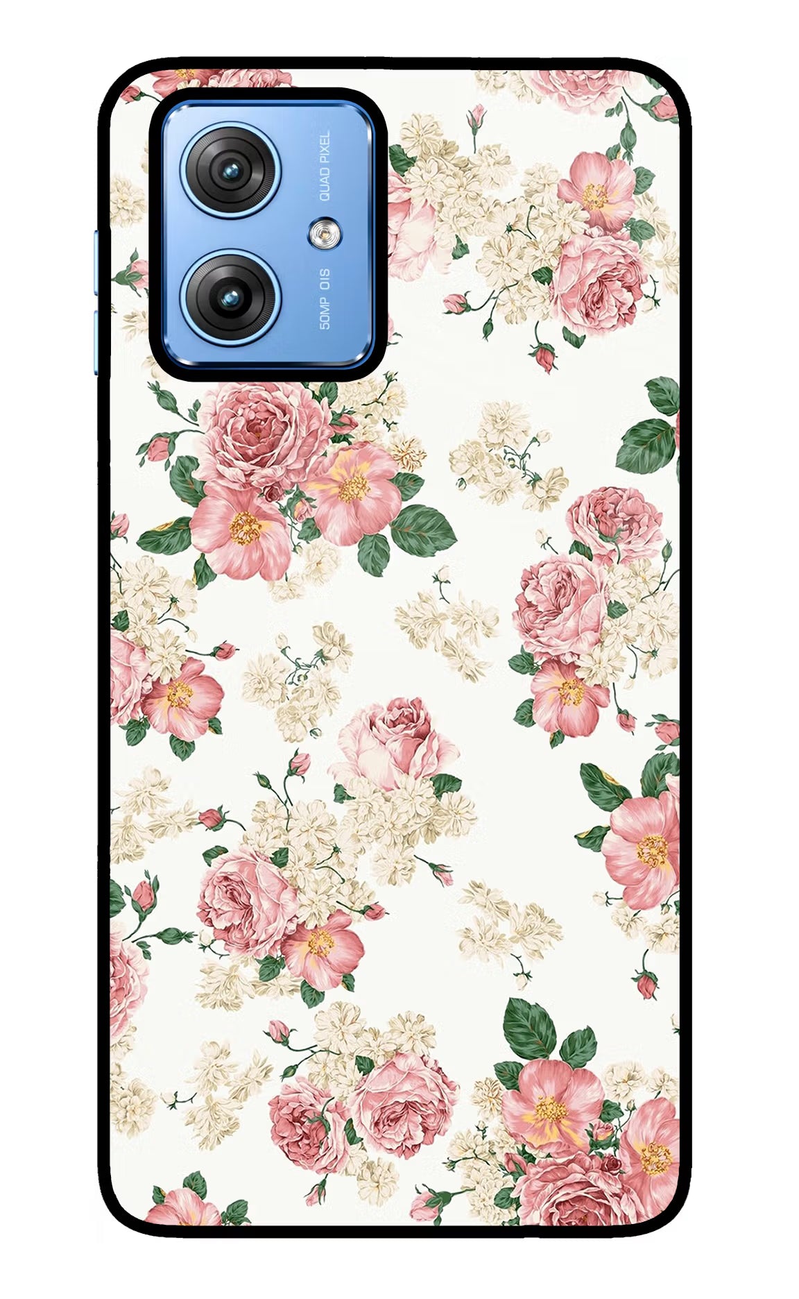 Flowers Moto G64 5G Glass Case Back Cover by Casekaro
