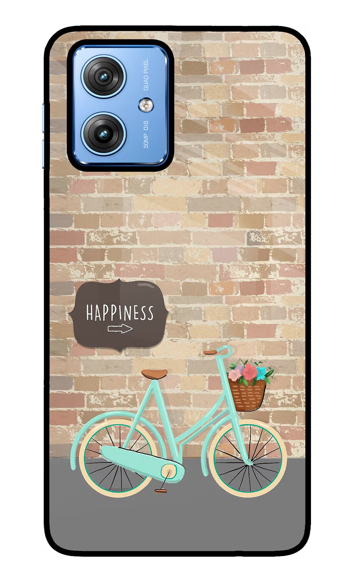 Happiness Artwork Moto G64 5G Glass Case Back Cover by Casekaro