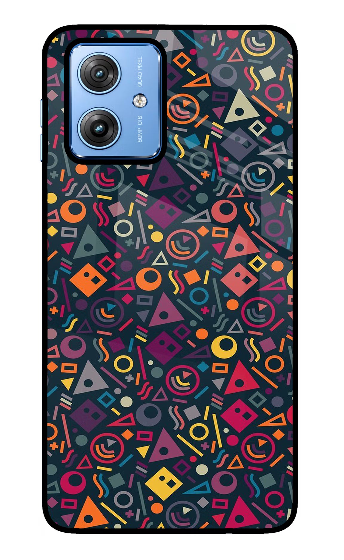 Geometric Abstract Moto G64 5G Glass Case Back Cover by Casekaro
