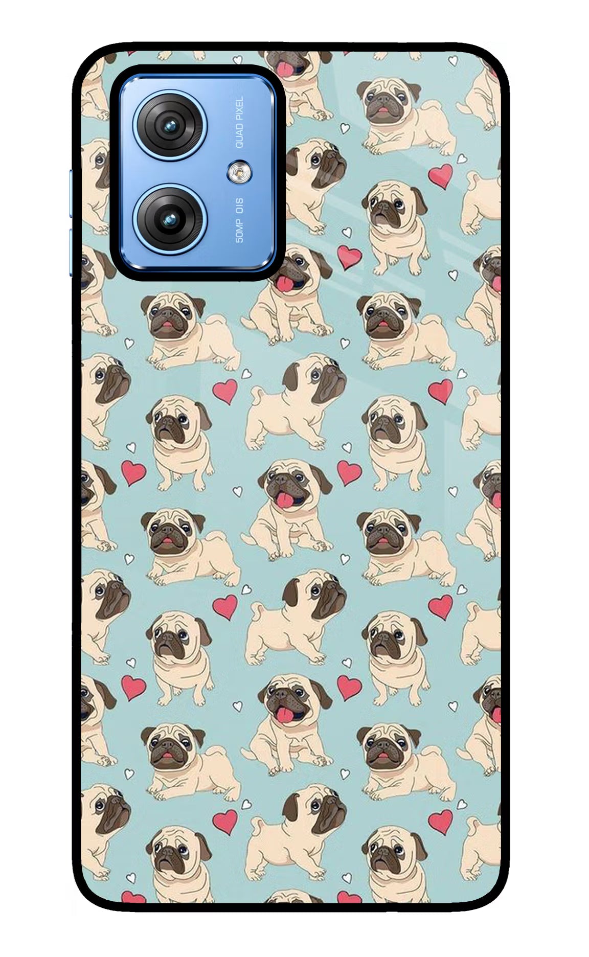 Pug Dog Moto G64 5G Glass Case Back Cover by Casekaro