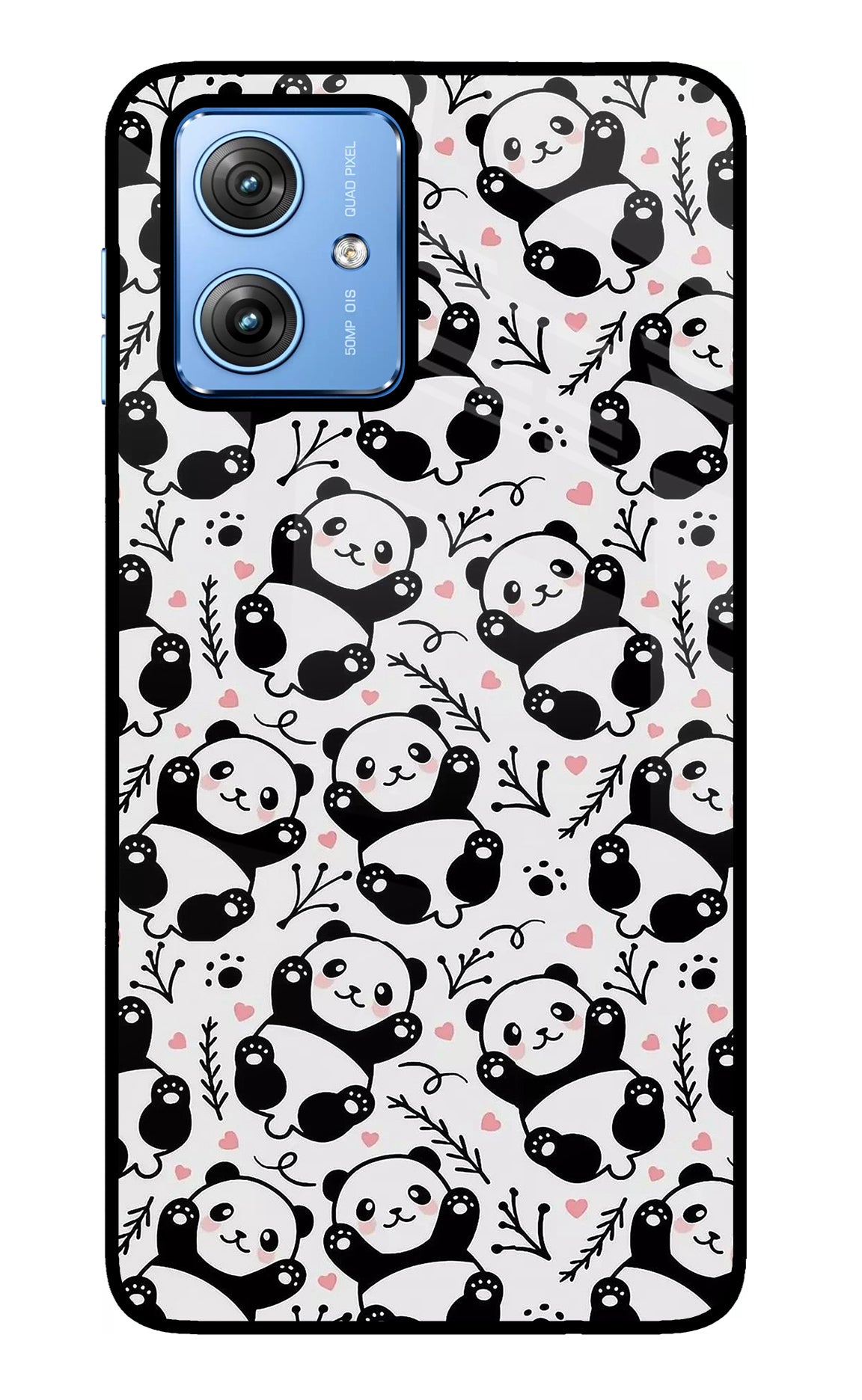 Cute Panda Moto G64 5G Glass Case