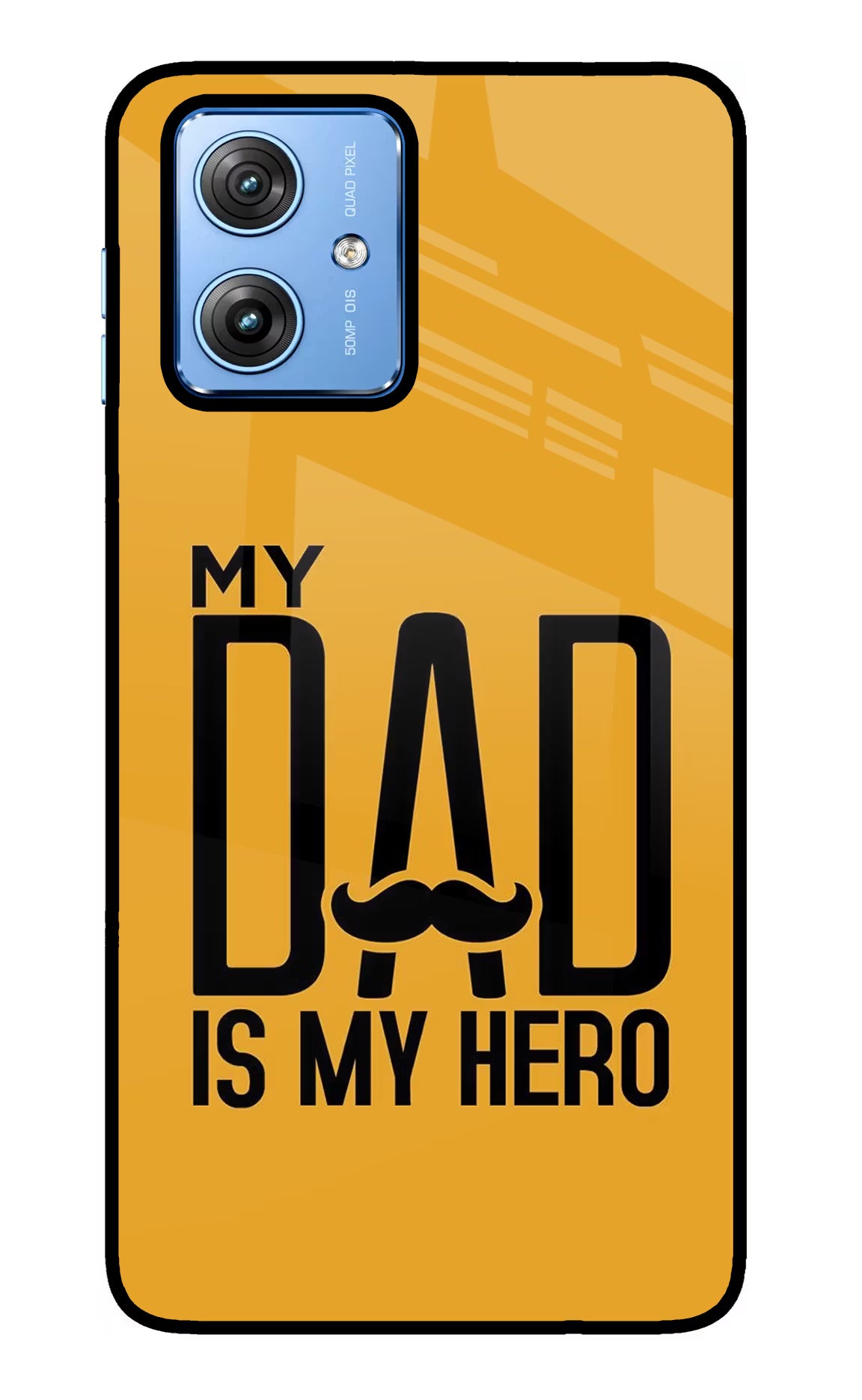 My Dad Is My Hero Moto G64 5G Glass Case Back Cover by Casekaro