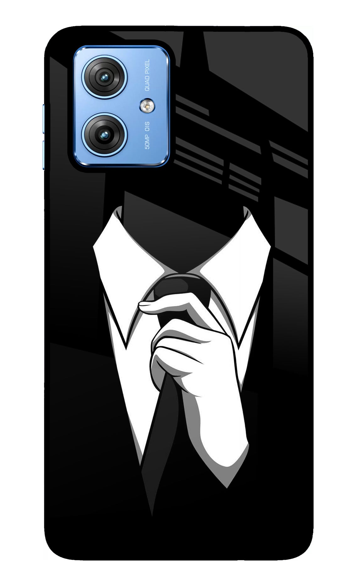 Black Tie Moto G64 5G Glass Case