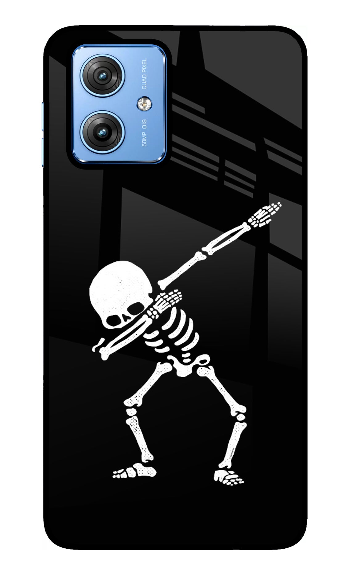 Dabbing Skeleton Art Moto G64 5G Glass Case