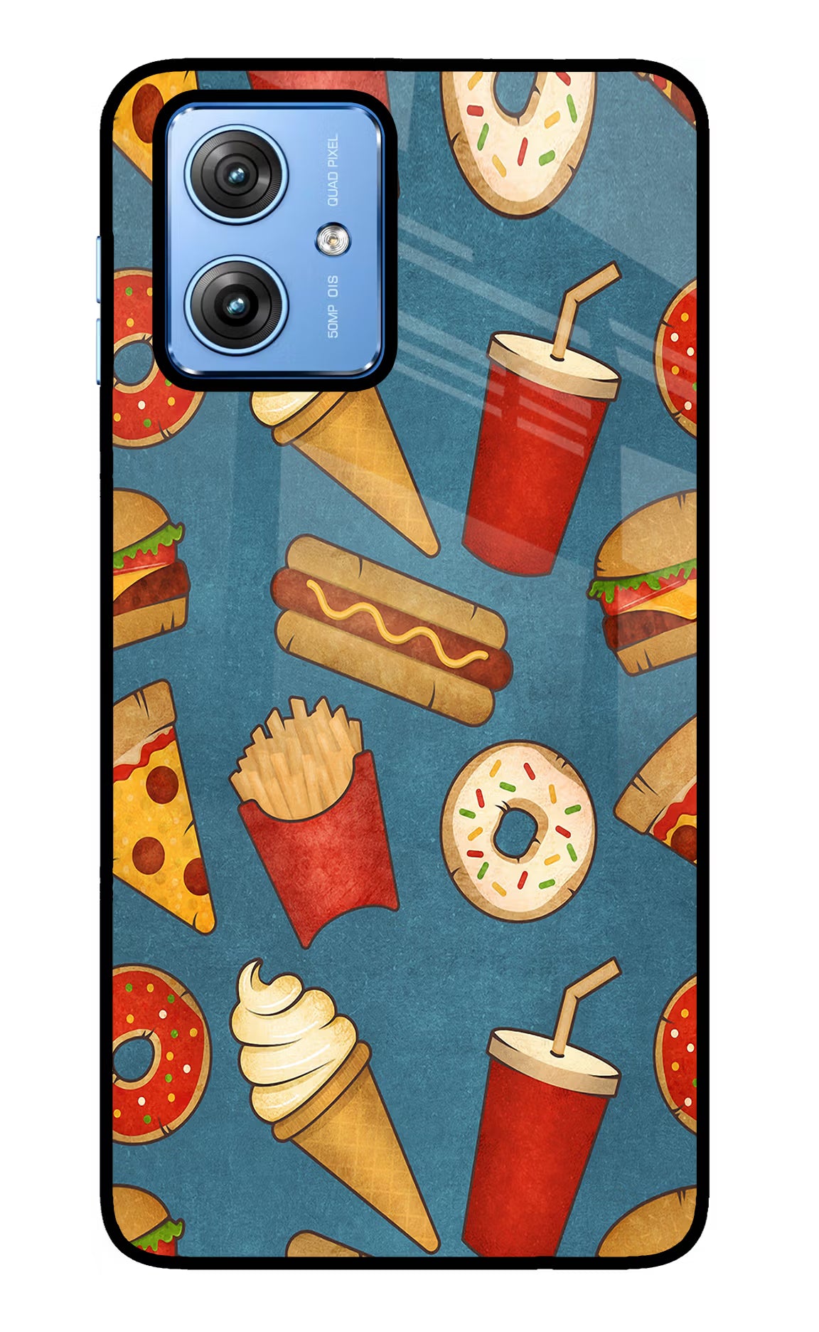 Foodie Moto G64 5G Glass Case Back Cover by Casekaro