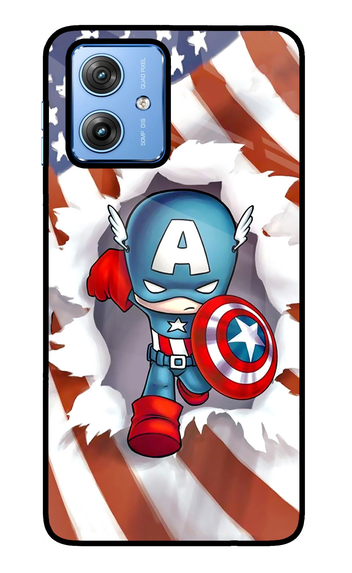 Captain America Moto G64 5G Glass Case