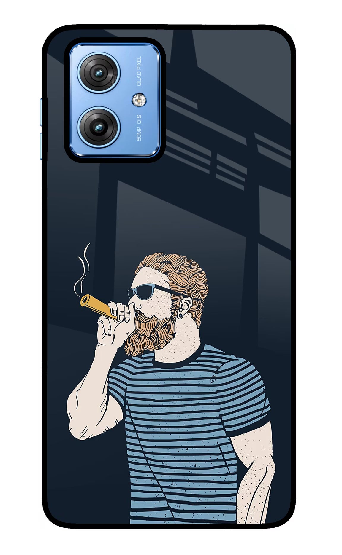 Smoking Moto G64 5G Glass Case Back Cover by Casekaro