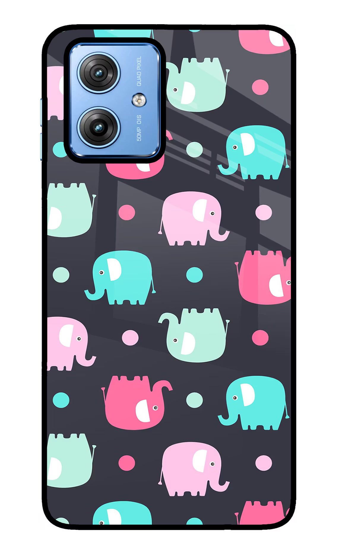 Elephants Moto G64 5G Glass Case Back Cover by Casekaro