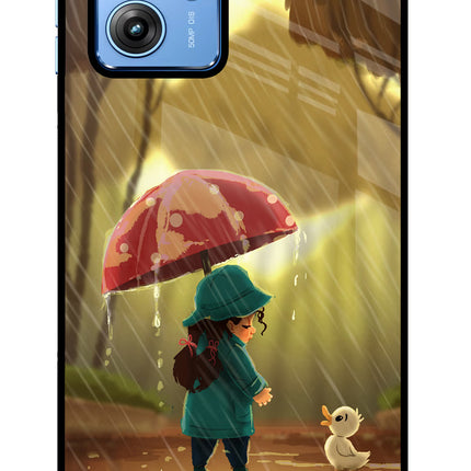 Rainy Day Moto G64 5G Glass Case Back Cover by Casekaro