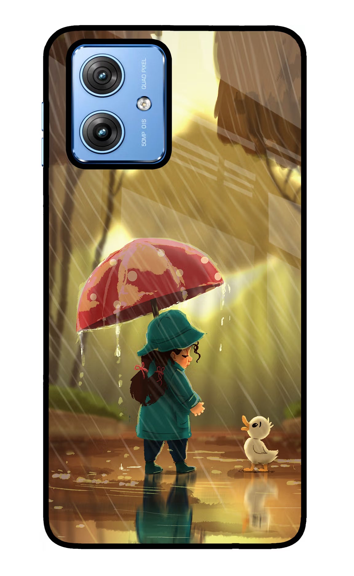 Rainy Day Moto G64 5G Glass Case Back Cover by Casekaro