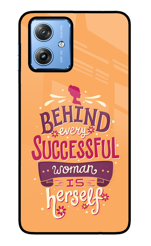 Behind Every Successful Woman There Is Herself Moto G64 5G Glass Case