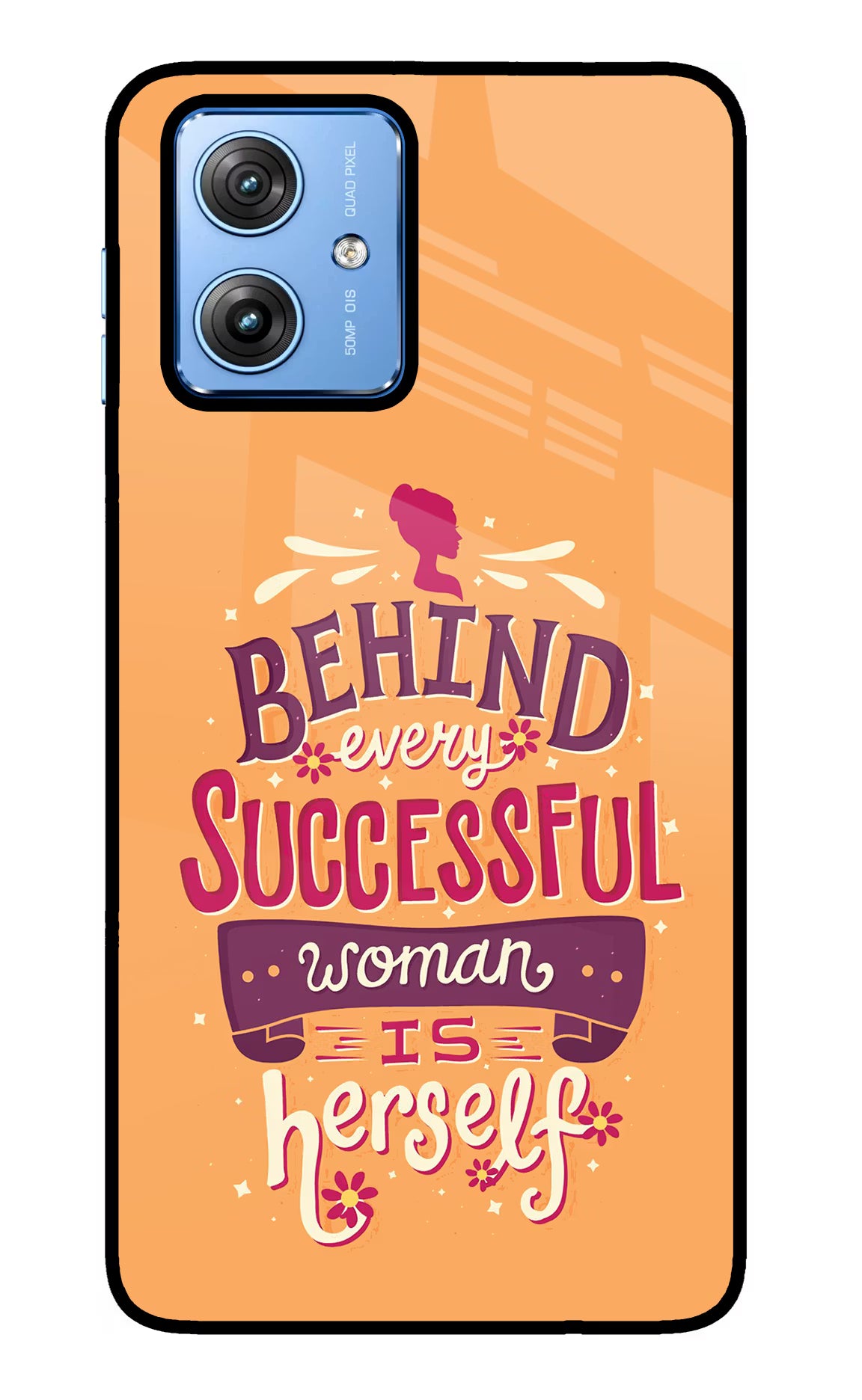 Behind Every Successful Woman There Is Herself Moto G64 5G Glass Case