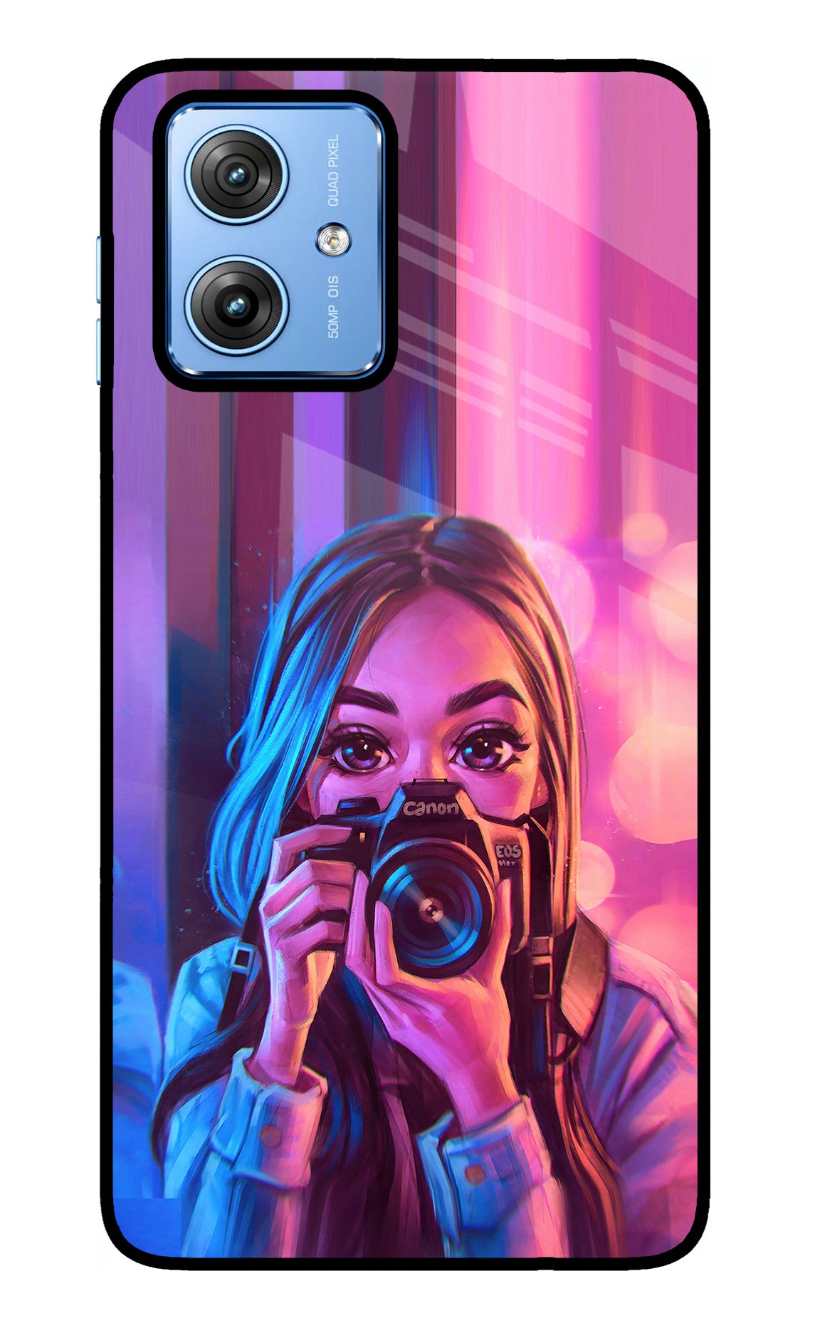 Girl Photographer Moto G64 5G Glass Case