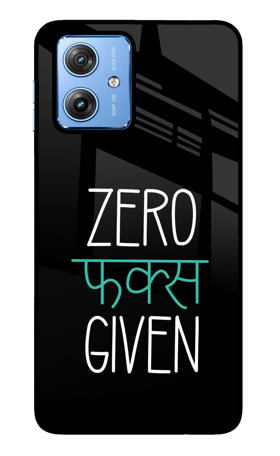 Zero Fucks Given Moto G64 5G Glass Case Back Cover by Casekaro