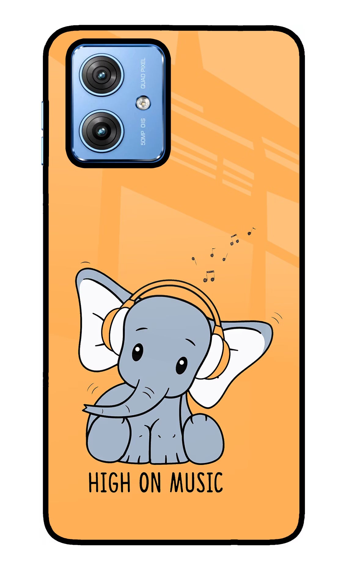 High On Music Moto G64 5G Glass Case Back Cover by Casekaro