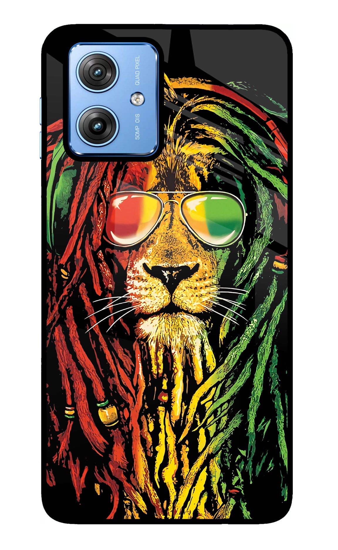 Rasta Lion Moto G64 5G Glass Case