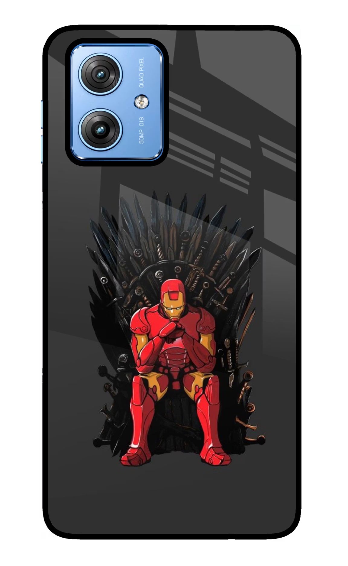 Ironman Throne Moto G64 5G Glass Case Back Cover by Casekaro