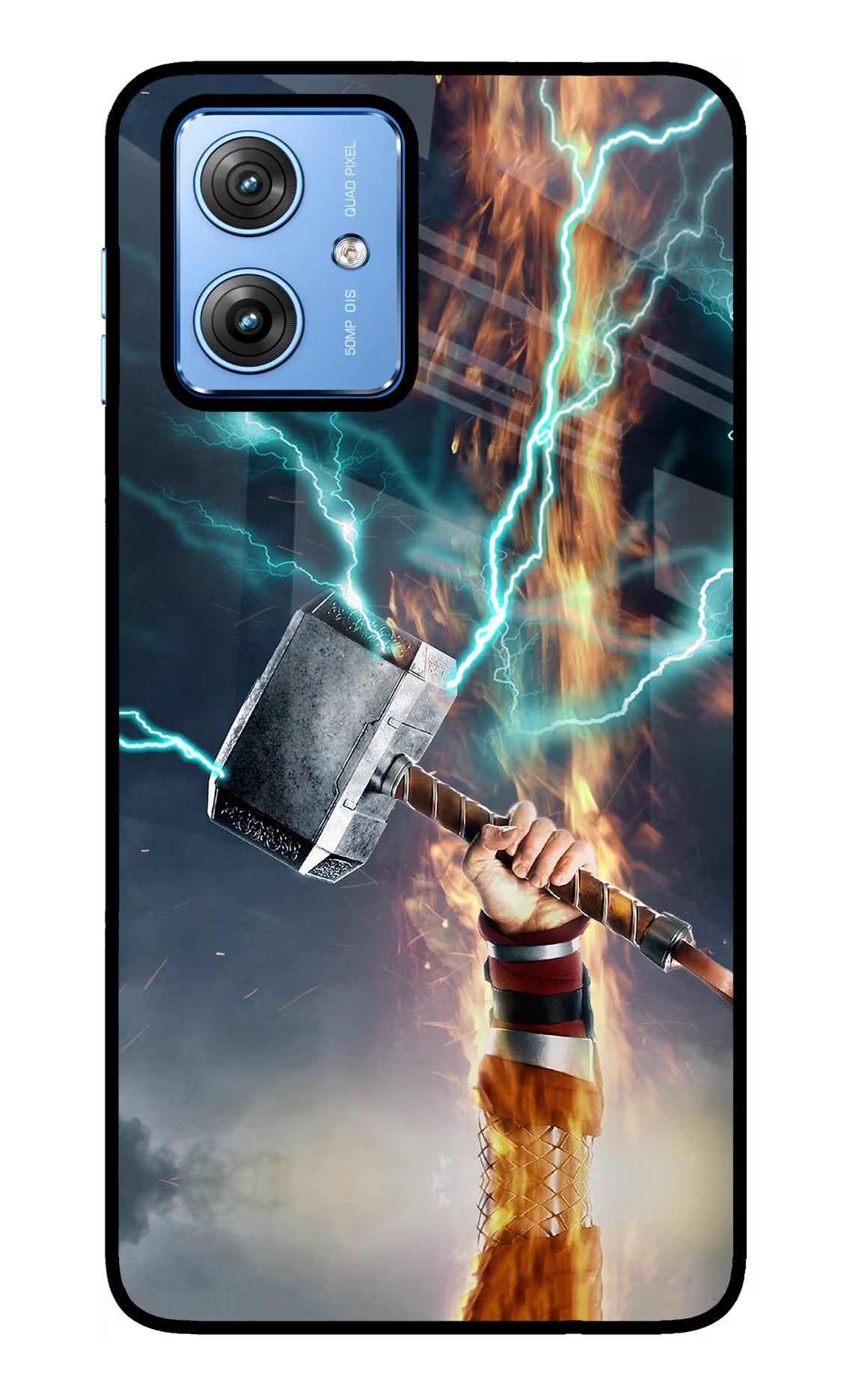 Thor Hammer Mjolnir Moto G64 5G Glass Case Back Cover by Casekaro