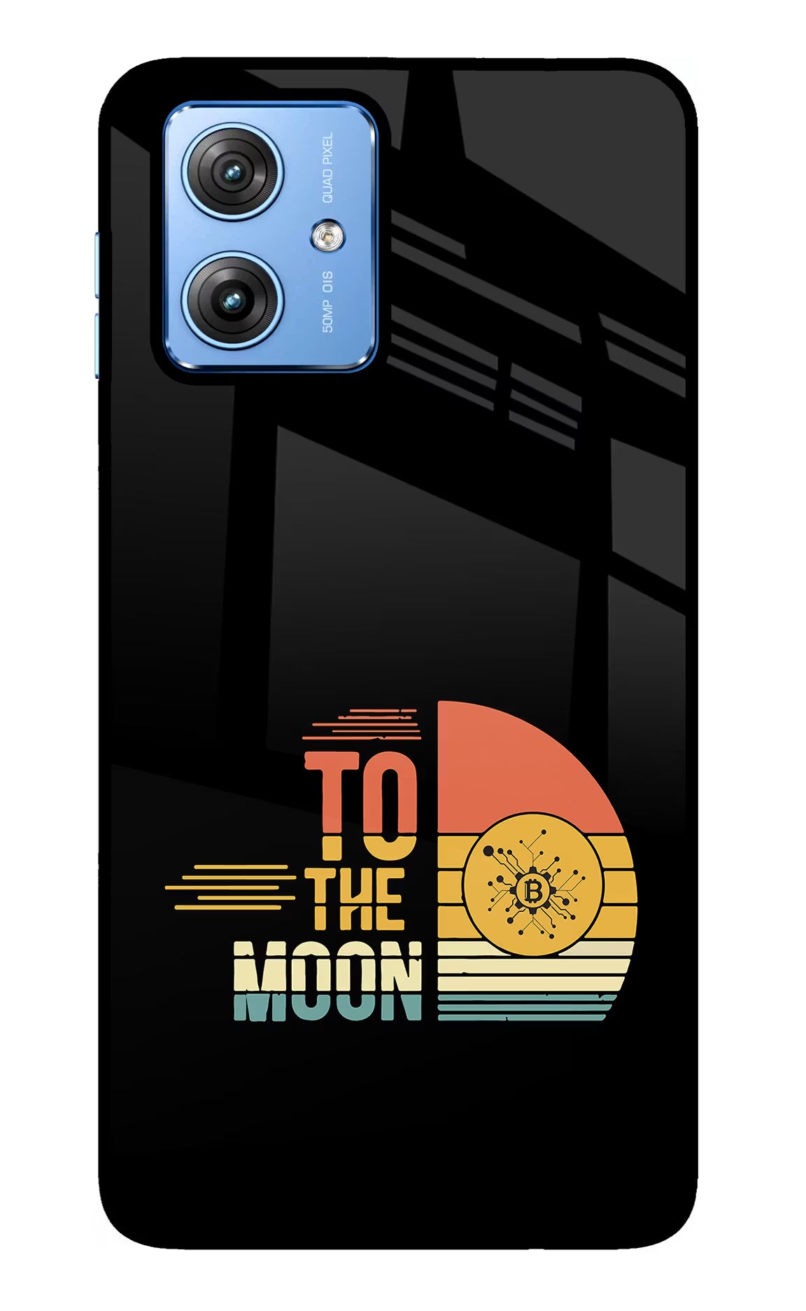To the Moon Moto G64 5G Glass Case Back Cover by Casekaro