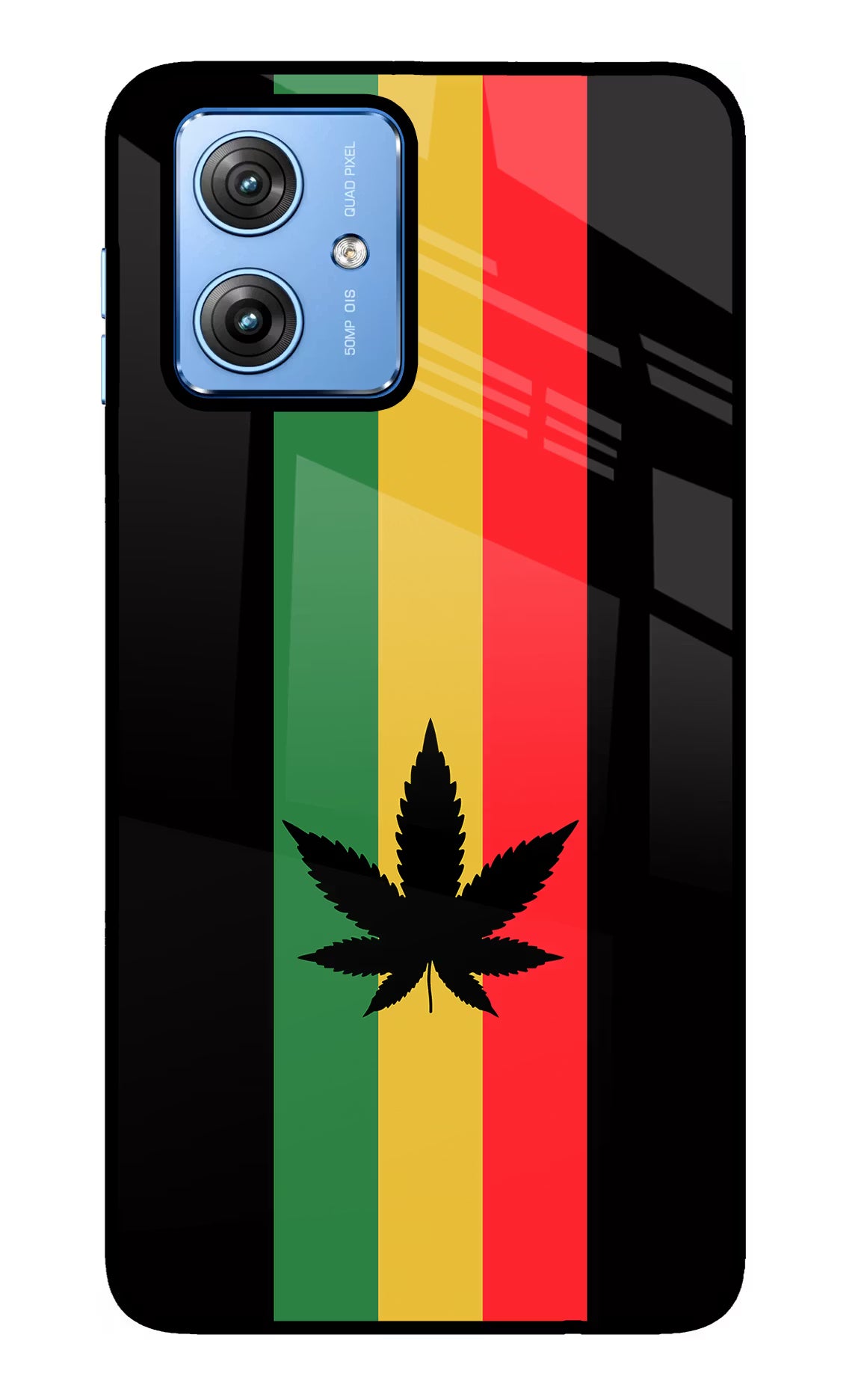 Weed Flag Moto G64 5G Glass Case Back Cover by Casekaro