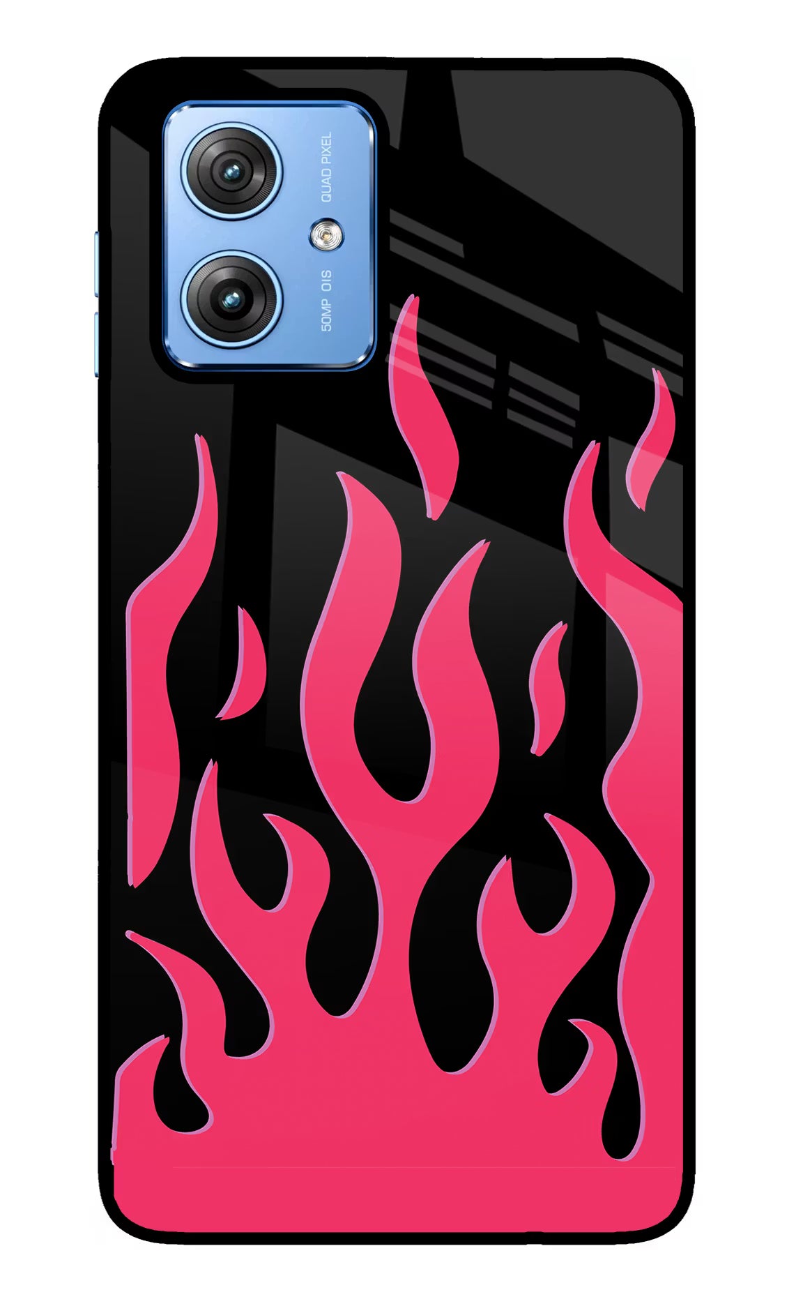 Fire Flames Moto G64 5G Glass Case Back Cover by Casekaro