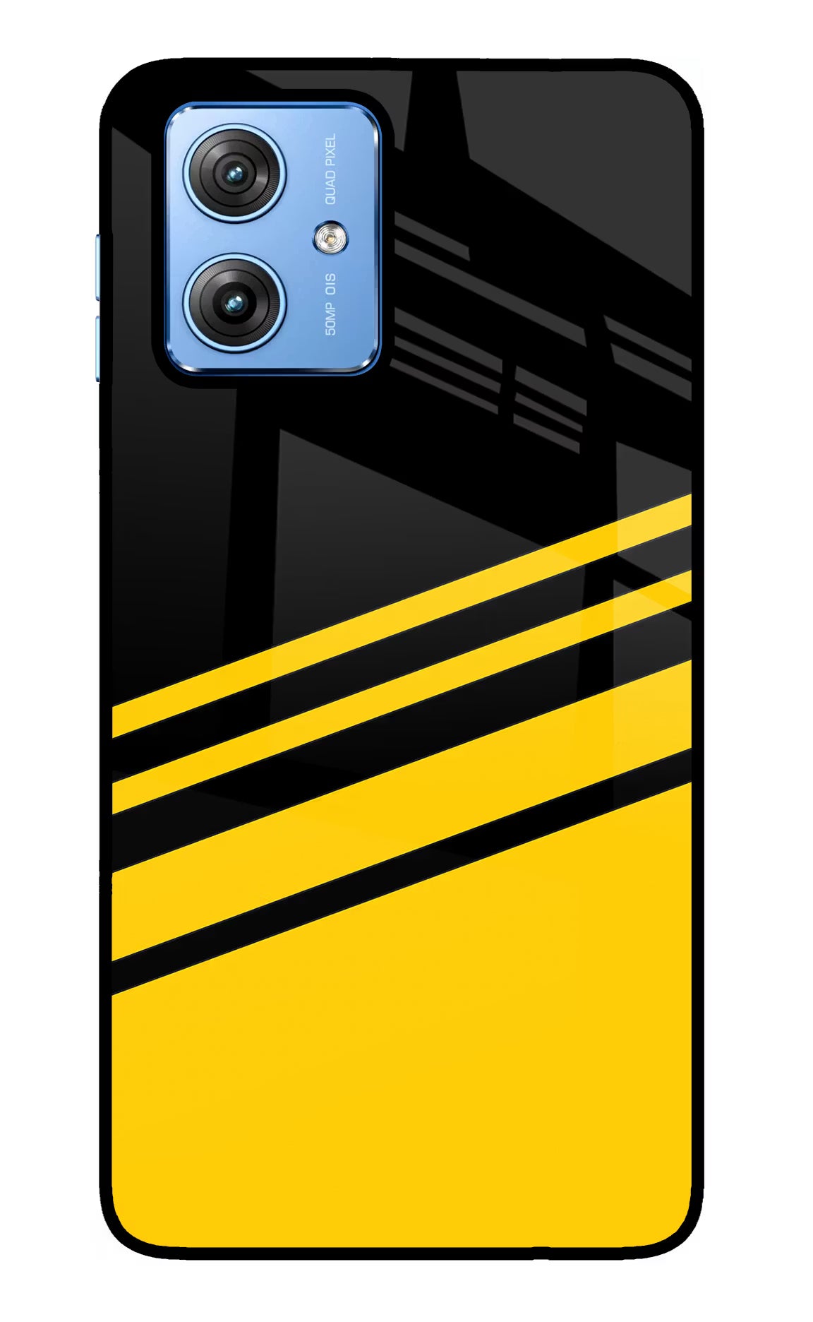 Yellow Shades Moto G64 5G Glass Case Back Cover by Casekaro