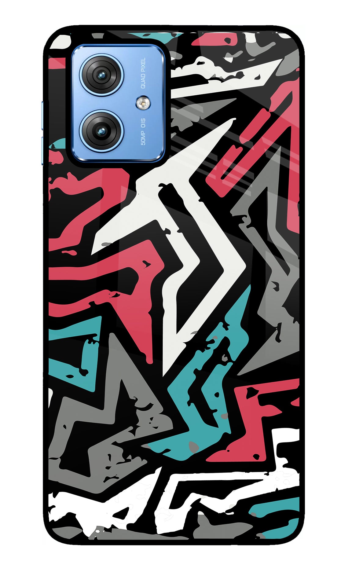 Geometric Graffiti Moto G64 5G Glass Case