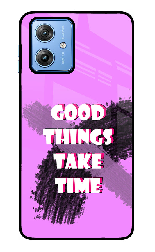 Good Things Take Time Moto G64 5G Glass Case