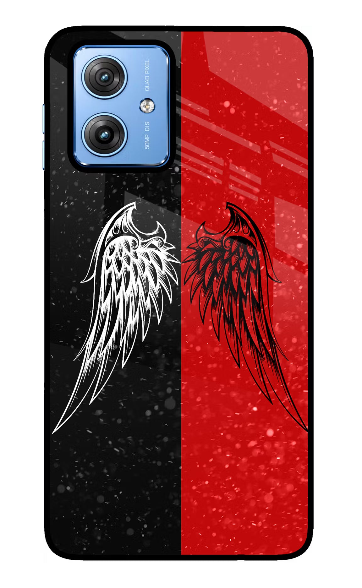 Wings Moto G64 5G Glass Case Back Cover by Casekaro