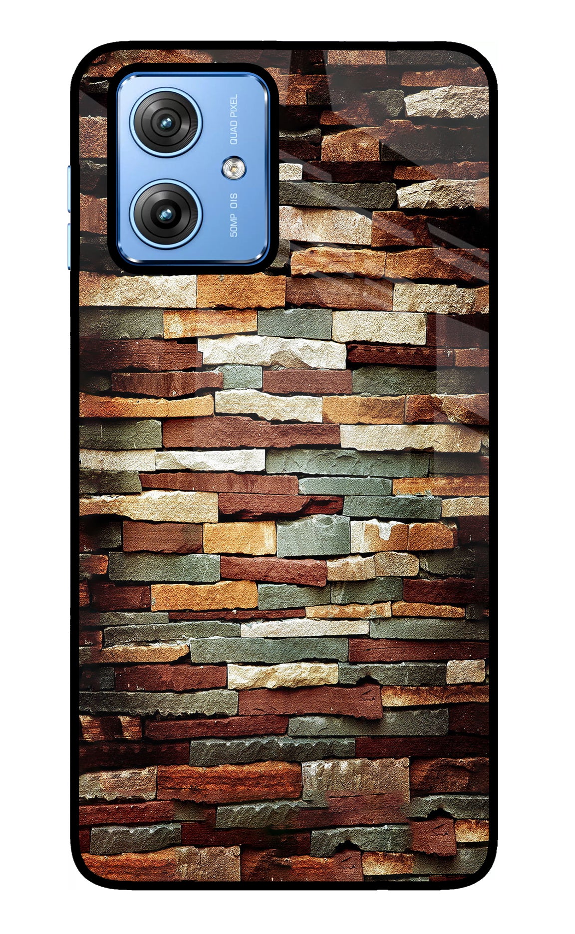 Bricks Pattern Moto G64 5G Glass Case