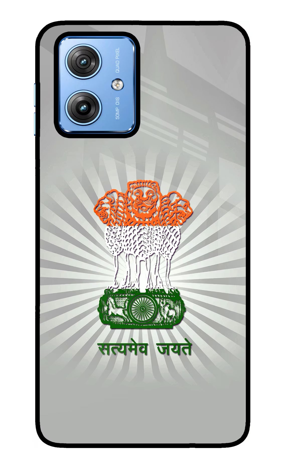 Satyamev Jayate Art Moto G64 5G Glass Case Back Cover by Casekaro